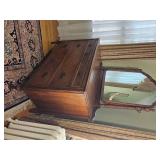 Antique French Regency Walnut Vanity Dresser