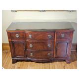 Vintage Mahogany Drexel Bowfront Sideboard Duncan Phyfe Style