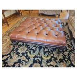 Vincente Wolf Collection Tufted Leather Ottoman