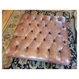 Vincente Wolf Collection Tufted Leather Ottoman