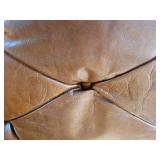 Vincente Wolf Collection Tufted Leather Ottoman