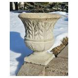 Nineteen Inch Concrete Footed Planter
