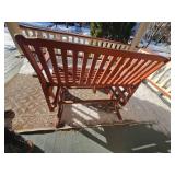 Folksy Slotted Porch Glider