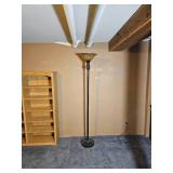 Warm Torchiere Floor Lamp with Resin Shade