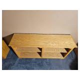 Blonde Oak Low Bookcase