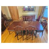 Antique Duncan Phyfe Style Dining Table and Chairs