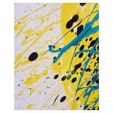 Dale Chihuly The Forsythias Spark Numbered Lithograph with Handwork 8 of 175