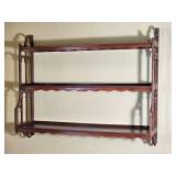 Antique Mahogany Chippendale Wall Shelf