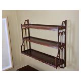 Antique Mahogany Chippendale Wall Shelf
