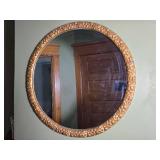 Round Gold Gilt Decorative Wall Mirror