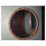 Round Gold Gilt Decorative Wall Mirror