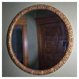 Round Gold Gilt Decorative Wall Mirror