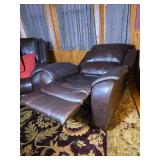 Power Reclining Brown Leather Armchair by Timberland Co Ltd - B
