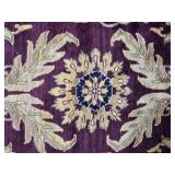 Large Traditional Hand Knotted Wool Area Rug Burgundy Field