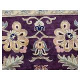 Large Traditional Hand Knotted Wool Area Rug Burgundy Field