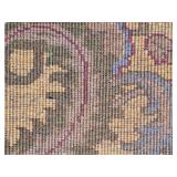 Large Hand Knotted Persian Style Wool Area Rug - Black Field