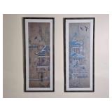 Pair of Framed Asian Architectural Scene Prints