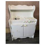 Wooden Child Play Kitchen Cabinet with Sink