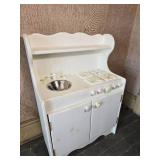 Wooden Child Play Kitchen Cabinet with Sink
