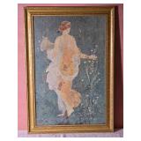Framed Classical Style Figural Wall Artwork