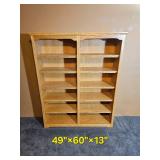Blonde Oak Full Height Bookcase B