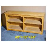 Blonde Oak Low Bookcase
