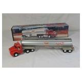 Vintage ERTL Texaco Tanker Truck – Kenworth Cab with Silver Trailer and Original Box