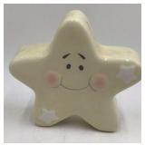 Vintage Ceramic Star Piggy Bank – Smiling Face Design