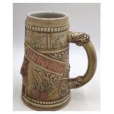 Vintage Budweiser 1980 Stein – Handcrafted Limited Edition with City Skyline & Hops Design