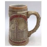 Vintage Budweiser Wrigley Building Stein – Handcrafted Limited Edition with Chicago Skyline