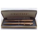 Vintage Stratford Pen Set – Bronze Finish in Original Box
