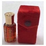 Vintage Jontue Miniature Perfume Bottle – Red Velvet Pouch