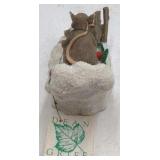 Vintage Dean Griff Figurine – Mice on Snowy Log