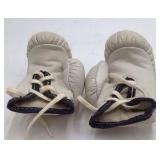 Vintage Infant Boxing Gloves – Cream Leather with Laces