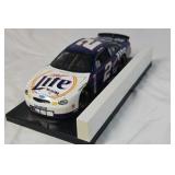 Rusty Wallace Miller Lite Ford Taurus – Blue and White Diecast on Black Base