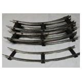 Vintage Metal Curved Toy Train Track Sections
