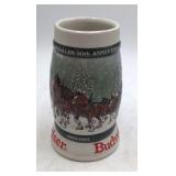 Vintage Budweiser Anniversary Stein – Ceramarte Made in Brazil with Clydesdale Scene