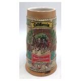 Vintage Budweiser California Stein – Handcrafted Limited Edition with Hollywood & State Seal Design