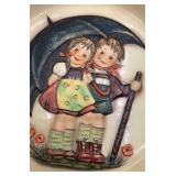 Hummel 1975 Annual Plate – "Stormy Weather" Boy and Girl Under Umbrella