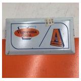 Vintage Vigoreena Feeds / Aureomycin Clipboard – Orange Metal with Advertising Clip