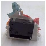 Vintage Care Bears Clock Figurine – Rainbow Cloud with Bears