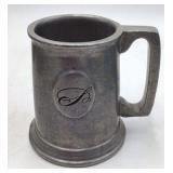 Vintage Wilton Pewter Monogrammed Beer Set – Pitcher and Four Mugs with Initials