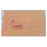 Vintage Marilyn Monroe Drawing Aid – Acrylic Template with Advertising Card