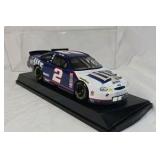Rusty Wallace Miller Lite Ford Taurus – Blue and White Diecast on Black Base
