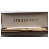 Vintage Stratford Pen Set – Bronze Finish in Original Box