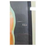 Framed Earl Moran Pin-Up Print – Shape Ahoy Blonde in White Swimsuit