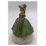 Vintage Josef Musical Figurine – Girl in Green Dress