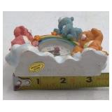 Vintage Care Bears Clock Figurine – Rainbow Cloud with Bears