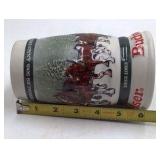 Vintage Budweiser Anniversary Stein – Ceramarte Made in Brazil with Clydesdale Scene