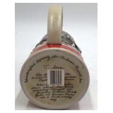 Ceramic stein featuring Budweiser Clydesdales wagon parade scene at Grant